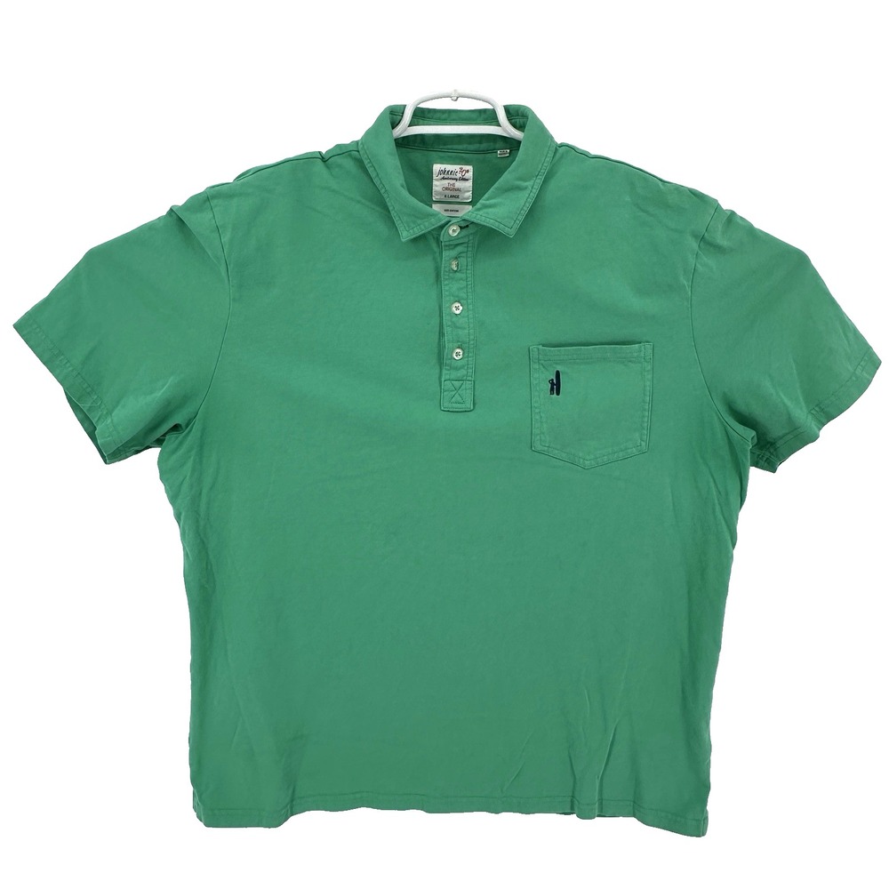 Johnnie-O Mens XL 20th Anniversary Original 4-Button 100% Cotton Polo Green